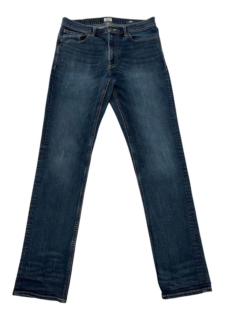 Faherty Men's Classic Dark Denim Wash Mid Rise Straight Leg Jeans- 32